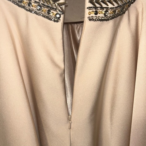 Formal Dress, cream, tan, gold. size 4 in EUC - Picture 8 of 16